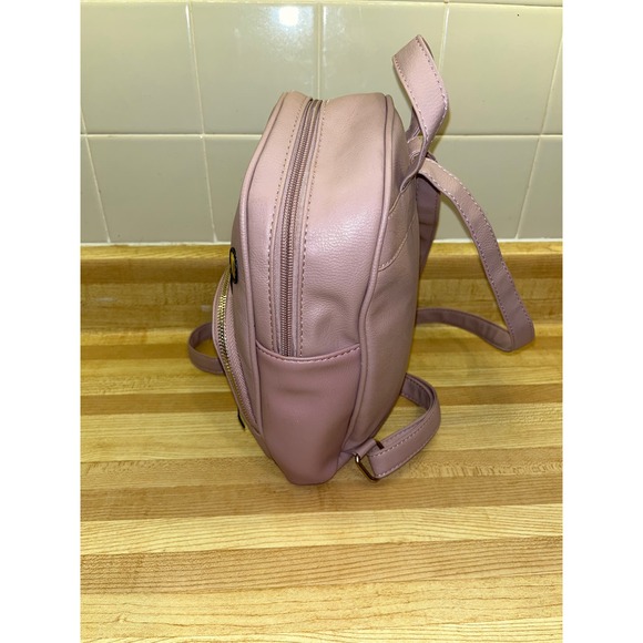 Mini Backpack Pink Robot Heart Eyes Glitter - Picture 4 of 9